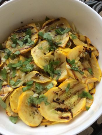 Golden zucchini with lemon, fennel seed and basil dressing